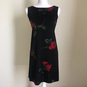 90s vintage rose floral dress sz small